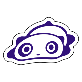 Floppy Panda Sticker (Purple)